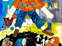 Иллюстрация к сказке Н.Вагнера, скейчмаркеры, Чудный мальчик  Каримова Аня 9 лет