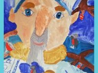 Атаманова Ангелина_9 лет_Портрет Деда Мороза_гуашь_преп.Галичина Е.П.
