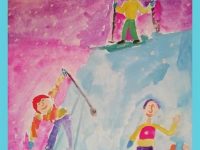 Бровкина Алена_9 лет_Катание на лыжах_гуашь_преп.Телицына О.В.