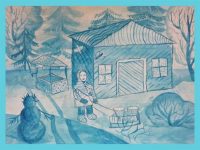 Гусева Софья_11 лет_Зимний пейзаж_акварель_преп.Галичина Е.П.