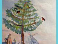 Репета Кристина_6 лет_Зимняя елочка_гуашь_преп.Телицына Н.Н.
