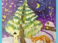 Шимова Ксения_6 лет_Новогодняя ночь_гуашь_преп.Телицына Н.Н.