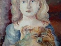 Балуева Полина_14 лет_Автопортрет в образе.Девочка со шпицем_преп. Фурса В.А.
