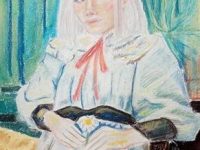 Зыкова Валерия_13 лет_Автопортрет в образе девочки. С.Выспяньский_пастель_преп. Телицына Н.Н.
