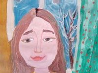 Кокорина Аня_9 лет_Мама на кухне_гуашь_преп. Галичина Е.П.