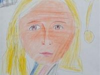 Баранов Кирилл_8 лет_Автопортрет в образе.На садовой скамейке. Нестеров М.В._ гуашь_преп. Телицына Н.Н.