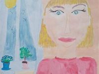 Журавлева Настя_9лет_Портрет мамы_гуашь_преп.Телицына Н.Н.
