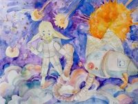 Каримова Анна_9 лет_В далекой галактике_акварель_преп.Фурса В.А.