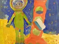 Кокорина Аня_9 лет_Наши на Луне_гуашь_преп. Галичина Е.П.