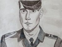 Кирилова Мария_14 лет_Портрет моего деда Б., тушь, 2020_ДШИ г. Карпинск_Препод.Телицына Н.Н.