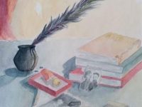 Комарова Дарья_12 лет_Воспоминания о войне б, акварель, 2020_ДШИ г. Карпинск_Препод. Телицына Н.Н.