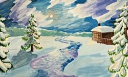 Веникова Анна_ 14 лет_Зимний вечер_гуашь_преп.Телицына О.В.
