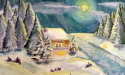 Заборских Екатерина_15 лет_Зимний вечер_гуашь_преп. Телицына Н.Н.