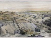акварель М.В. Дистергефта “Угольный разрез”, 1948 г.