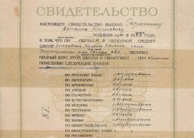 ККМ-1952 П-820 Свидетельство Горшенина Артёма Тарасовича